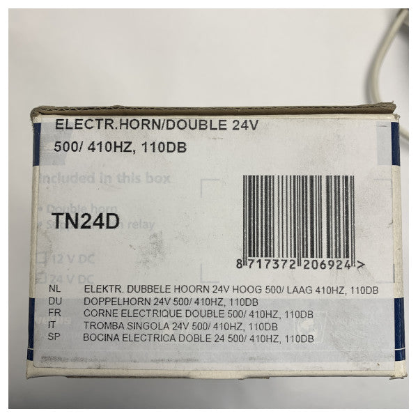 Vetus TN24D paslanmaz çelik çift havalı korna 24V