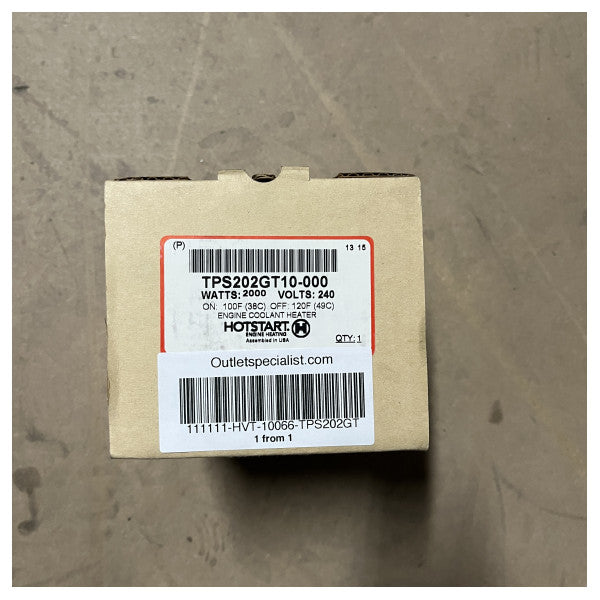 Нагревател за охлаждаща течност за морски двигатели 2000W 240V - издръжлив антикорозионен нагревател за двигател на лодка с автоматичен термостат