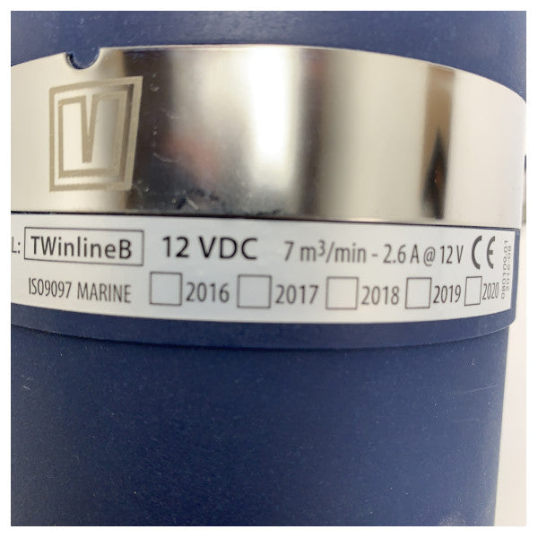 Вентилатор за извличане Vetus TWINLINE in-line 102MM 12V