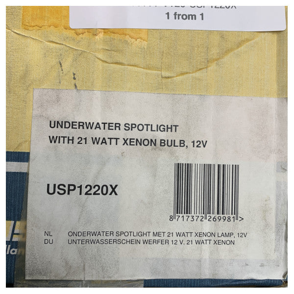 Vetus USP1220X su altı lambası 12V Xenon paslanmaz çelik