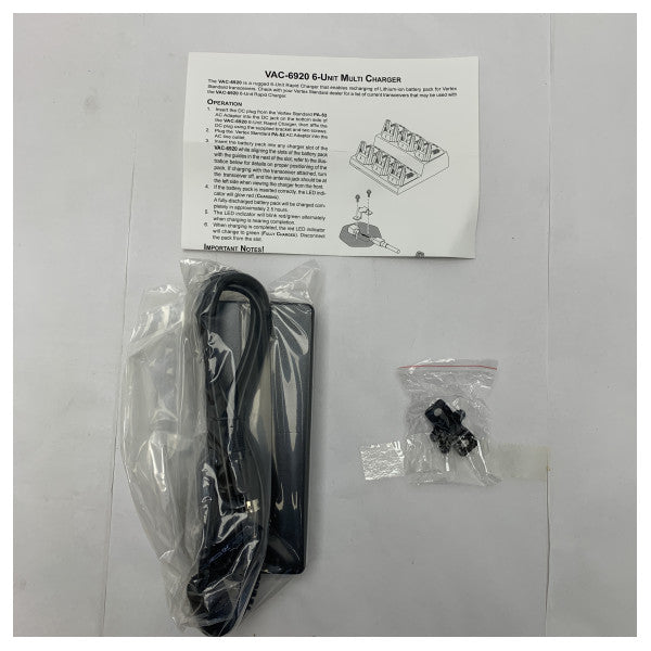 Vertex VAC-6920 Multi Charger for 6 Vertex Standard Li-Ion Radio Batteries VHF Handheld Portophones