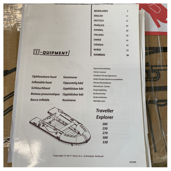 Sarı-V Vetus VB270 şişme bot 2.7M hava güverteli
