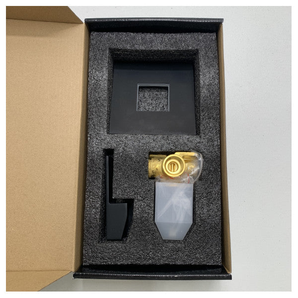 Meir τετράγωνο μαύρο τοίχο ζεστό | κρύο μίκτη ντους - MW01