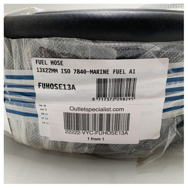 Vetus FUHOSE13A 13 mm bränsleslang 30 meter rulle - 13x22mm