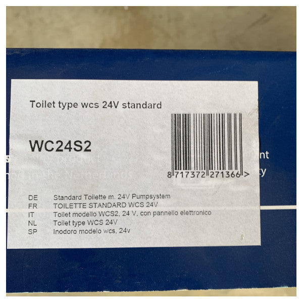 Електричний морський унітаз Vetus WC24S2 24V білий | низьке споживання води