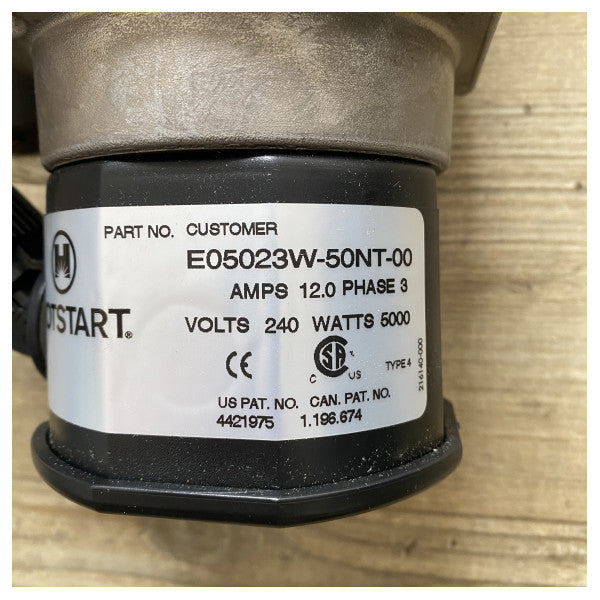 Marine Stainless Steel Tank Heater with Thermostat 5000W - Durable, Weatherproof Heating Solution for Maritime Applications