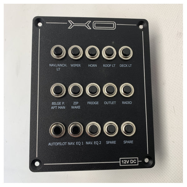 XO Boats 15-function marine fuse panel 12V - X0001635