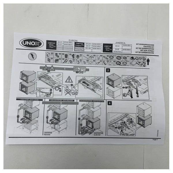 Unox Doppelschacht-Einbausatz für Elektrobacköfen - XEAQC-00E2-E