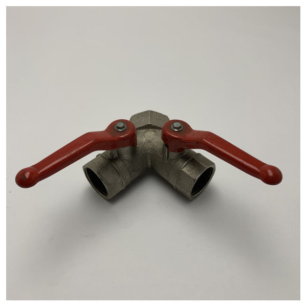 Месингов Y-клапан Vetus, разделен сферичен кран 1 1/2 инча