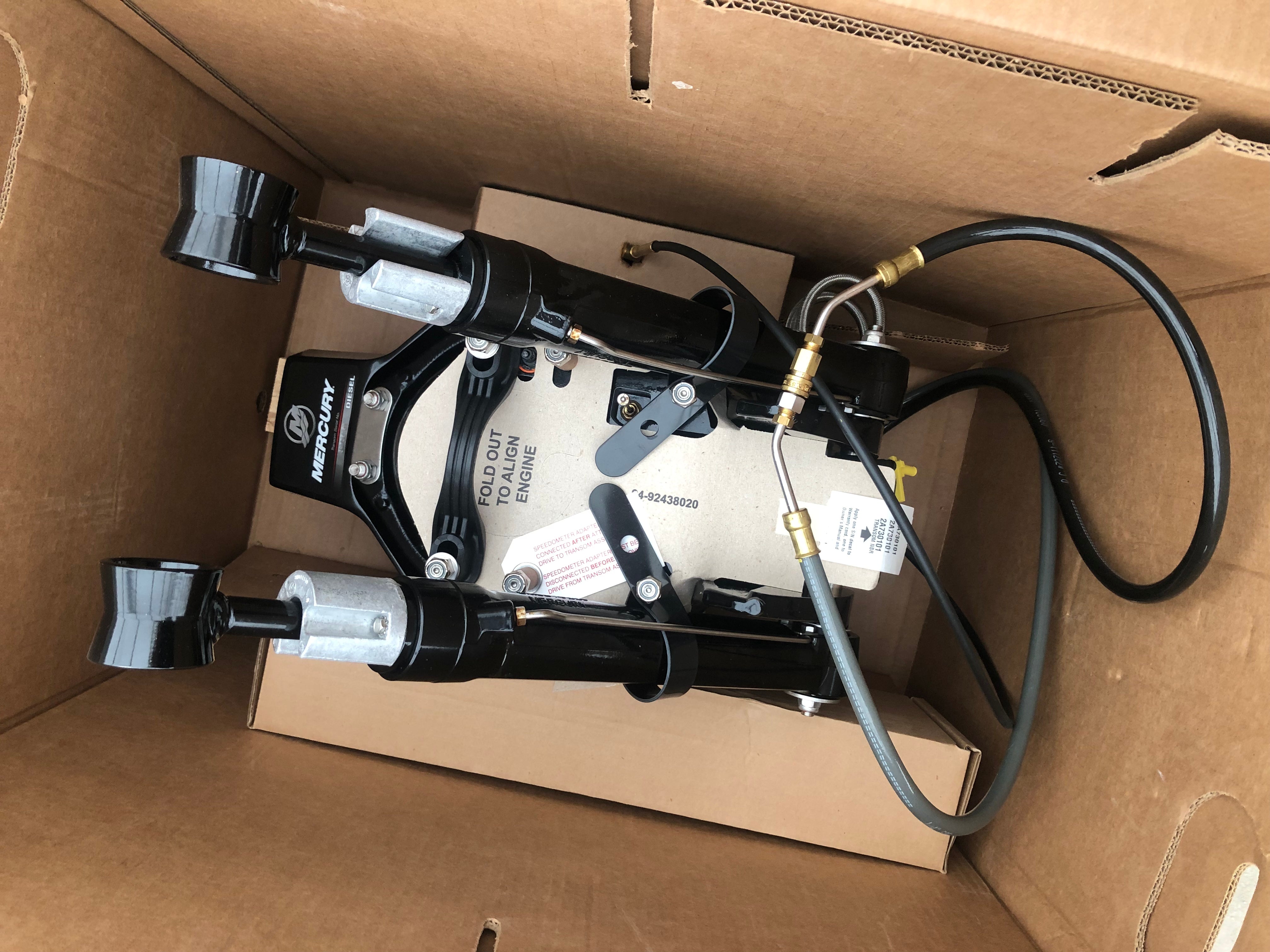 New Mercury V6 270 HP inboard diesel with Bravo 3X sterndrive 2.00:1