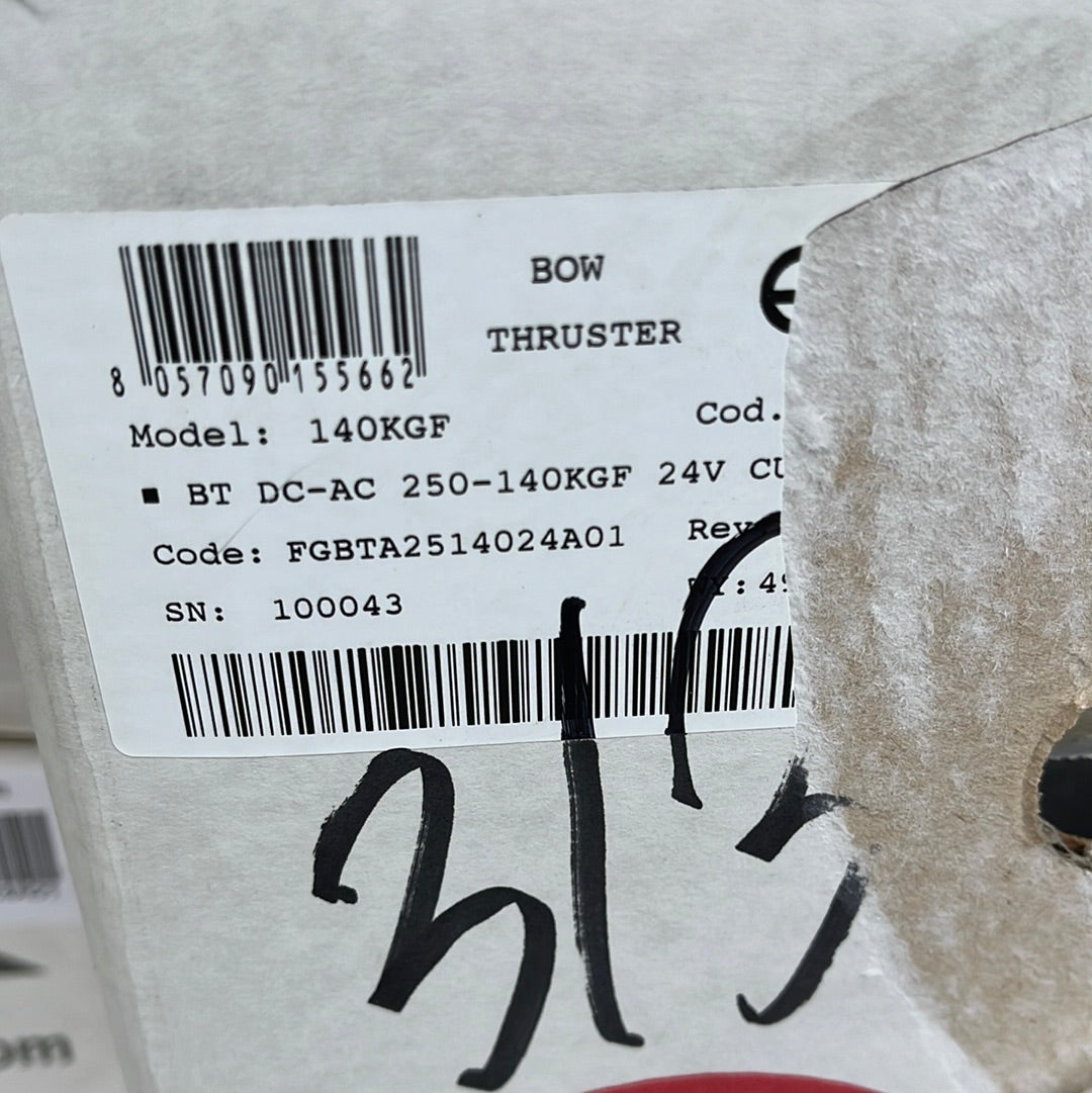 BTQ rápido 140 kgf / 24 V Doble Bow Thruster 250 mm