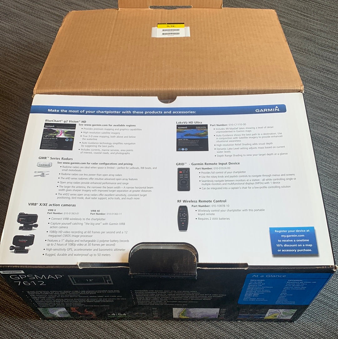 Картплоттер Garmin GPSMAP 7612 з сенсорним 12-дюймовим екраном чорний - 010-01307-11