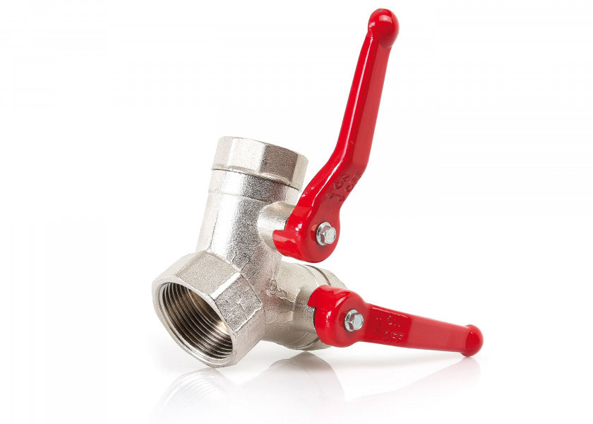 Месингов Y-клапан Vetus, разделен сферичен кран 1 1/2 инча