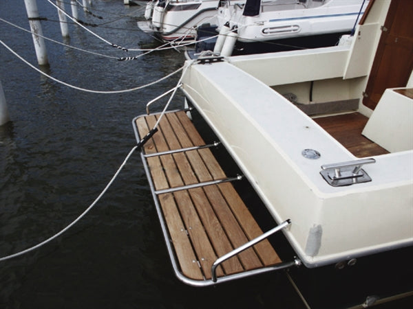 Fast svømmeplattform i rustfritt stål B245 x D83 cm ramme