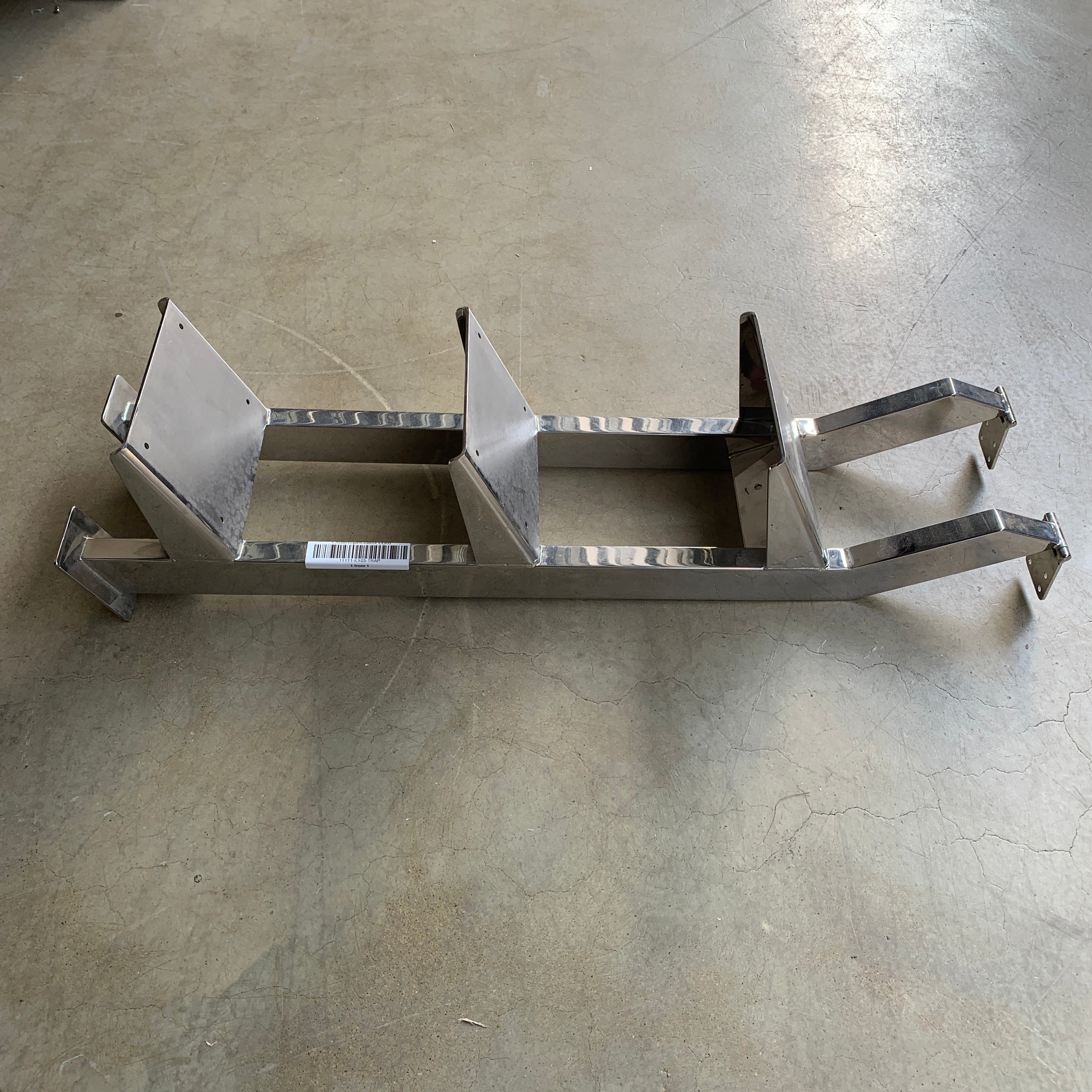 Kokoontaitettava ruostumattomasta teräksestä valmistettu 3 portainen portaikko - 85 cm