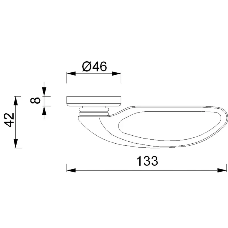 Foresti Suardi Türgriff aus verchromtem Messing 214A.CC