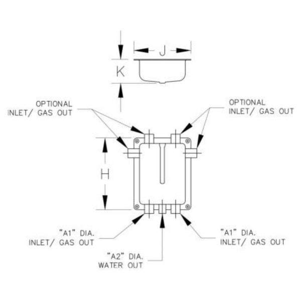 Northern Lights | Centek vattenavskiljare för avgaser från generator - 00-32026N