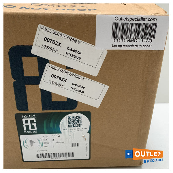 Бронзов вход за вода Guidi серия 2000 3 инча - 1112/3