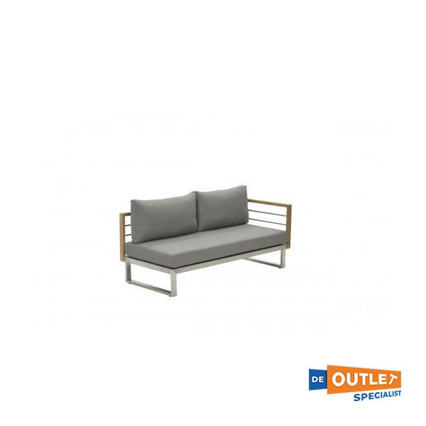 Garden Impressions Belerive 3-persoons loungebank grijs Teak/RVS