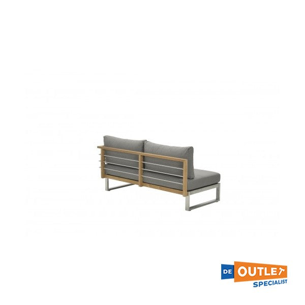 Garden Impressions Belerive 3-persoons loungebank grijs Teak/RVS