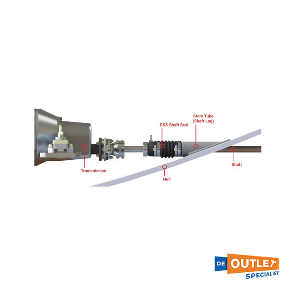 PSS water lubricated shaft seal 60 mm - 02-60M-334