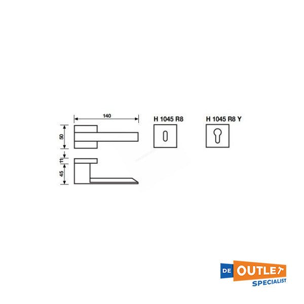 Valli & Valli H1045 R8Y set di maniglie per porte cromo - satinate