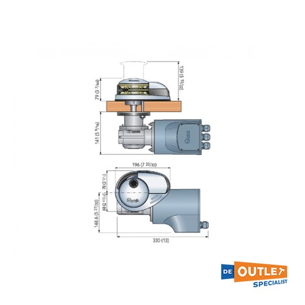 Elektryczna wciągarka kotwiczna Quick Prince DP2 700W/12V/8 mm