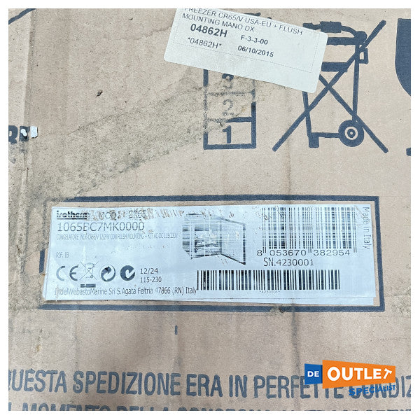 Isotherm CR65 65L kompressorfryser i rustfrit stål 12/24V - 1065BVC7MK0000