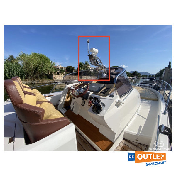 Sessa Marine Key Largo 36 stainless steel light | radar bracket - 050239P