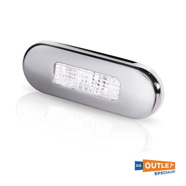 Hella LED-trinlygte hvid krom 12/24V - 2XT 959 680-811