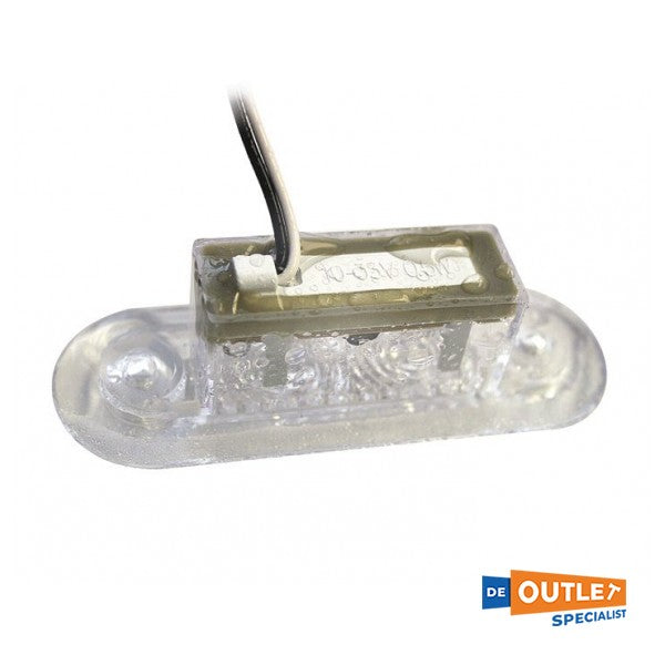 Hella LED-trinlygte hvid krom 12/24V - 2XT 959 680-811