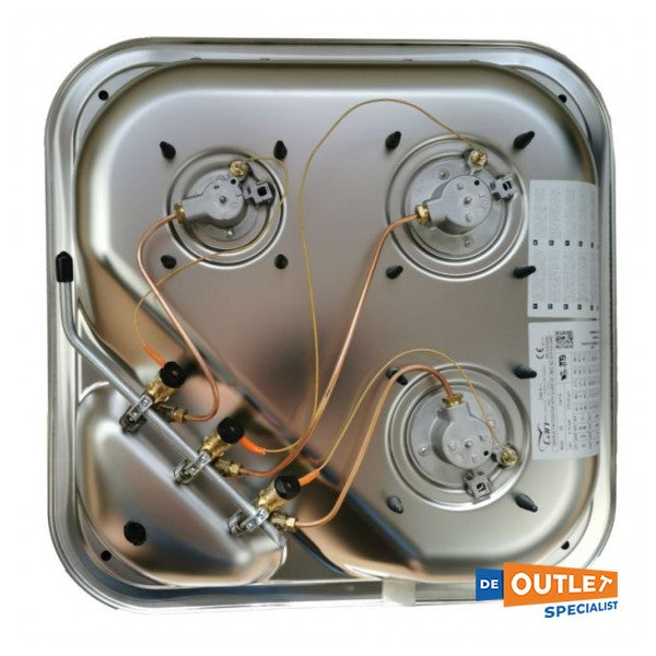 CAN FC1347 Εντοιχιζόμενη κουζίνα αερίου 3 εστιών μαύρη