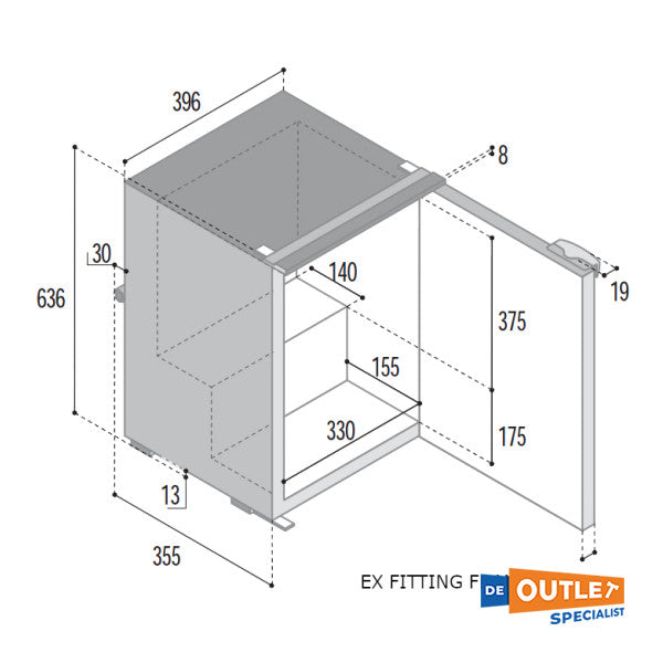Vitrifrigo C50 50L компресорен хладилник вграден 12/24V