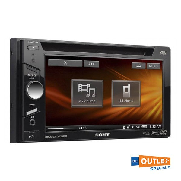 Sony XAV-62BT built-in DVD player with 6.1 inch display