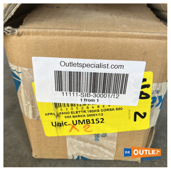 Barka elektriskt ställdon 12V 580 mm | 1500N 12V kit - 80070560