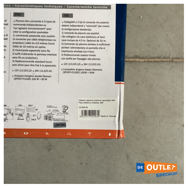 オスキュラティ クラシック 電動調整式サーチライト 24V - 13.225.24