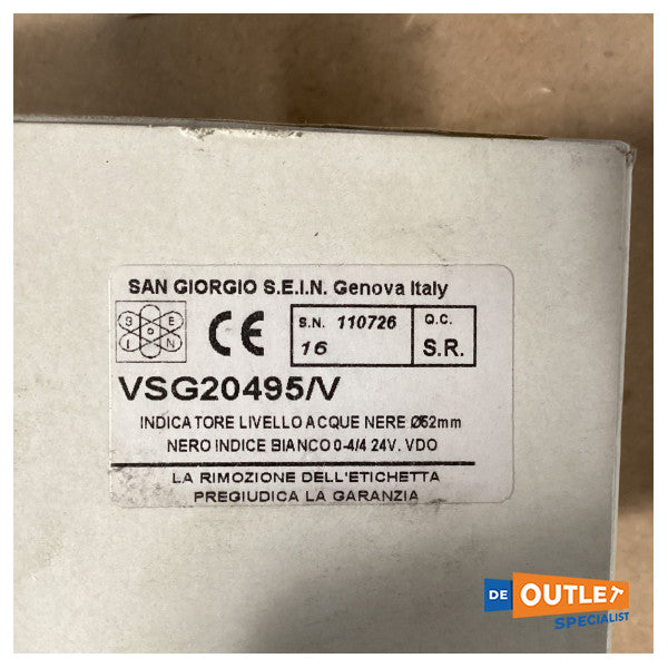 San Giorgio VSG20495/V Waste Water Display