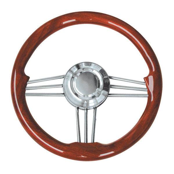 Volante Allpa a 3 razze in legno di mogano 30 cm - 068700