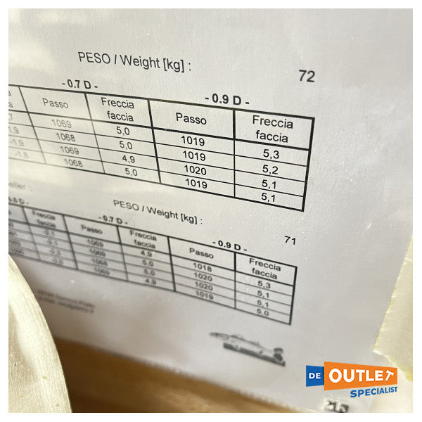 Detra D870 x P1070 4 λεπίδων έλικα DX - 08078C