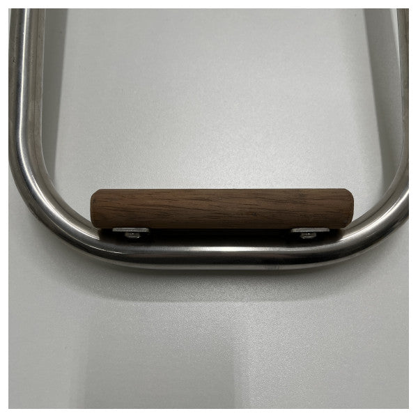 Escada de banho em aço inoxidável Allpa 2 degraus fixos com degraus em teca - 110033