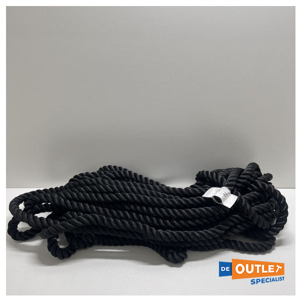 Швартовний трос 24 мм чорний 25 метрів