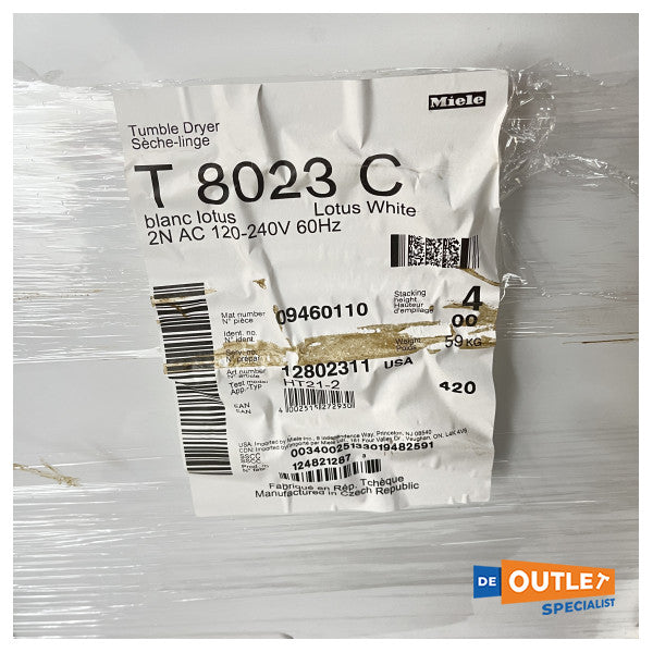 Miele T8023C 8kg sušilica za kondenzator White - 110-220V 60Hz