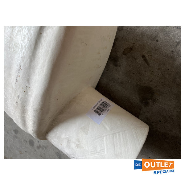 GRP waterlock | marine silencer 200 mm white new old stock - 140044G