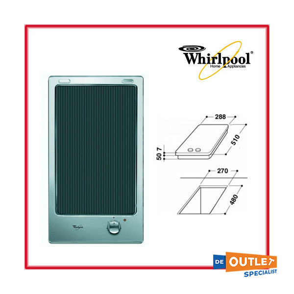 Whirlpool domino electric stainless steel grill / BBQ - AKT 320/IX