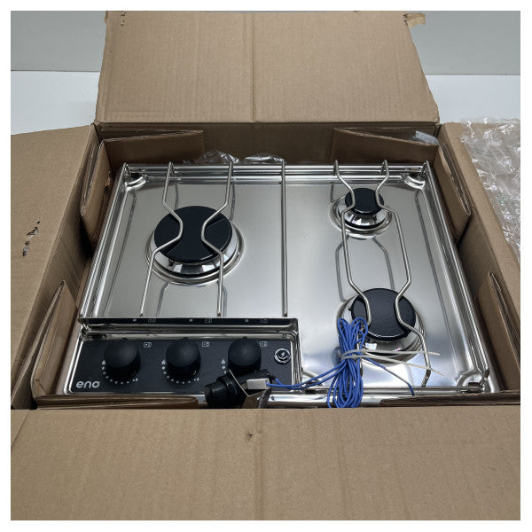 ENO Master 3-brænder gaskomfur i rustfrit stål - 433340015301