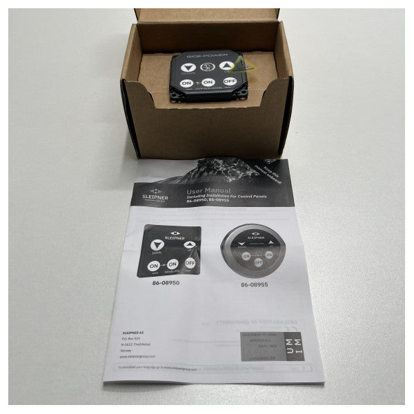 Side Power windlass control panel grey up - down 12V - 86-08950