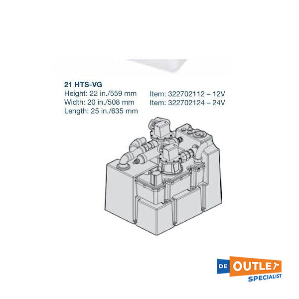 HTS Dometic 80L 21 | 12 | VGS Vacuum Holding Tank 12V - 322702112