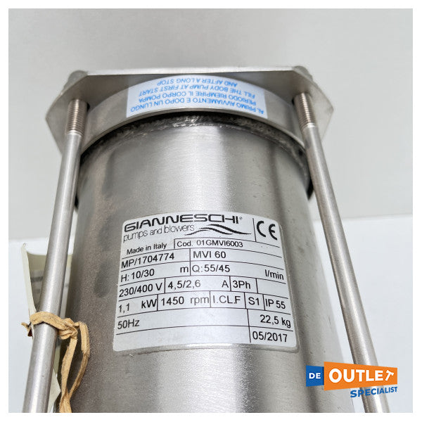 Gianneschi självansugande enskruvspump 230V - MVI60