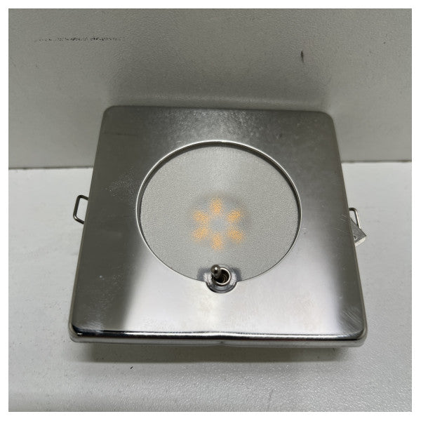 Nopea Bryan Club S12 upotettu valonheittimen neliö hopea kromi 12/24V