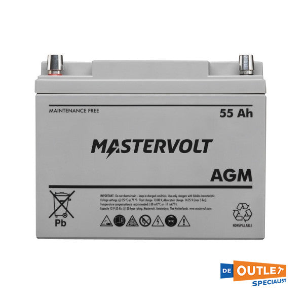 Mastervolt underhållsfritt AGM-batteri 12V | 55 Ah - 62000550